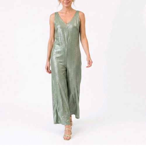 Damen jumpsuit glitzer - jumpsuit, grün